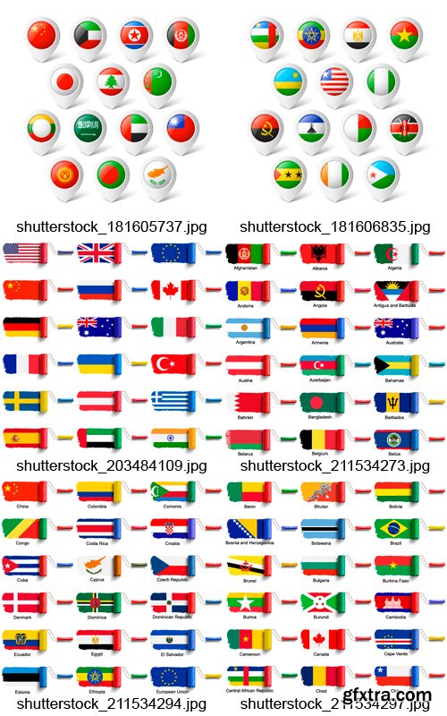 Amazing SS - National Flags, 25xEPS