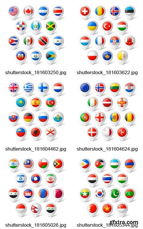 Amazing SS - National Flags, 25xEPS