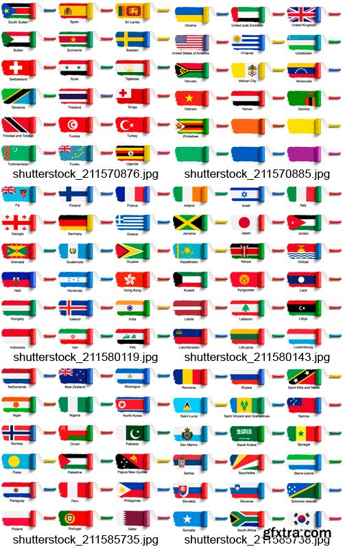 Amazing SS - National Flags, 25xEPS