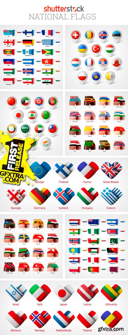 Amazing SS - National Flags, 25xEPS