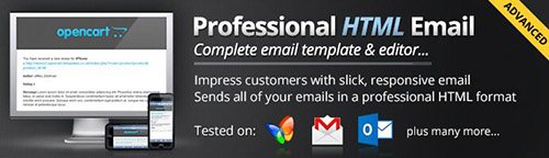 Advanced Professional Email Template v2.4.1 For OpenCart