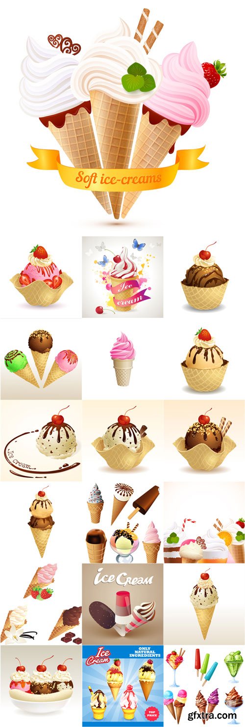 Sweet ice cream vector