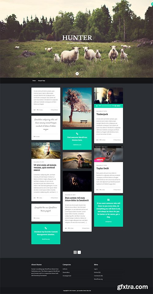 Hunter v1.1 - Theme For WordPress