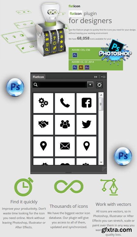 flaticon 1.4 Plugin for Photoshop [CS5-CS6] and 2.0.1 Beta for Photoshop [CC-CC2014]