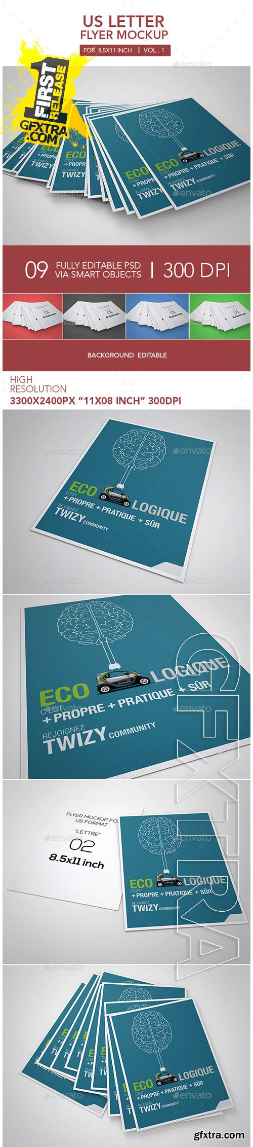 GraphicRiver - Us Letter Flyer Mockup 10599125