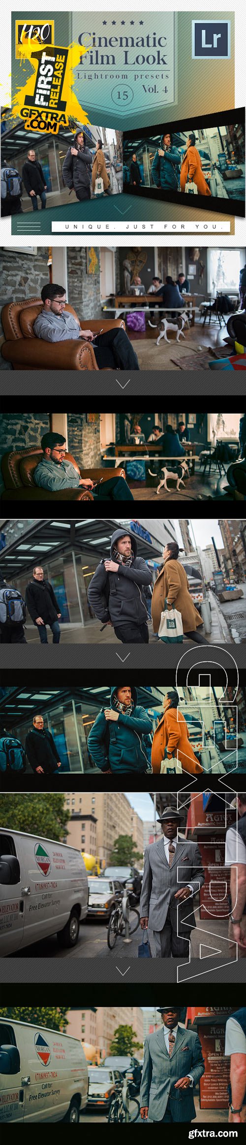 GraphicRiver - 15 Cinematic Film Look Lightroom Presets VOL.4 10481881