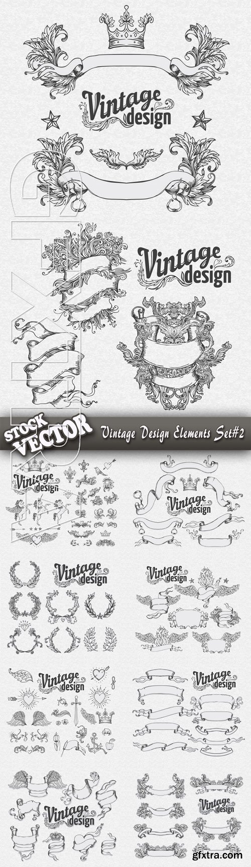 Stock Vector - Vintage Design Elements Set#2