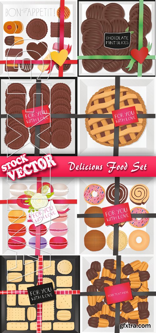 Stock Vector - Delicious Food Set