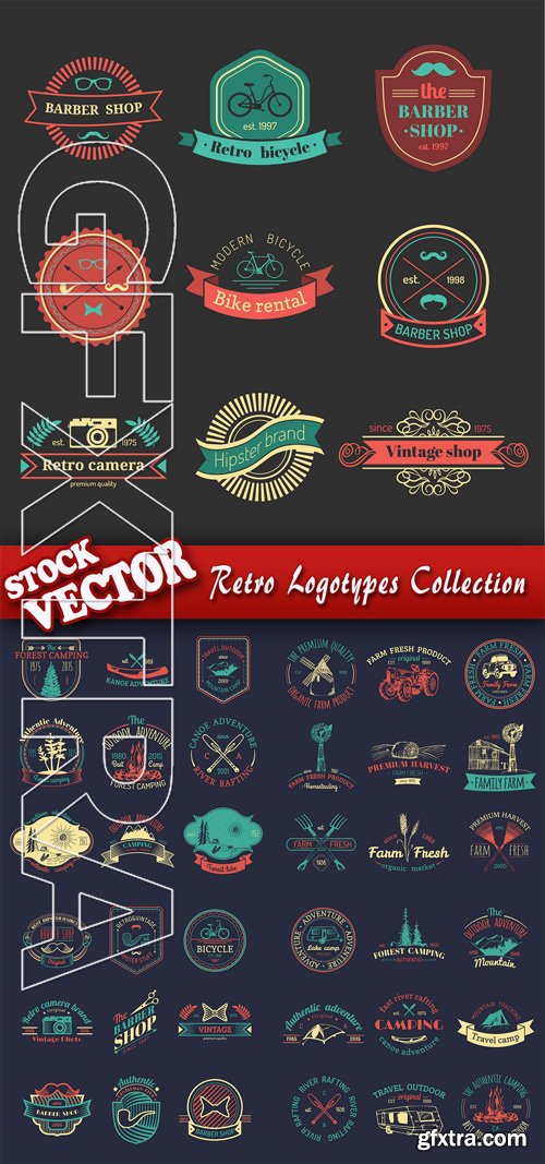 Stock Vector - Retro Logotypes Collection