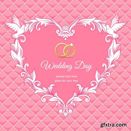 Stock Vectors - Wedding Invitation 2, 25xEPS