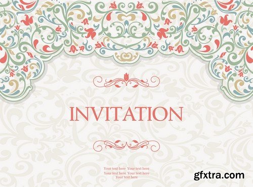 Stock Vectors - Wedding Invitation 2, 25xEPS