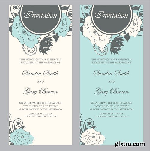 Stock Vectors - Wedding Invitation 2, 25xEPS