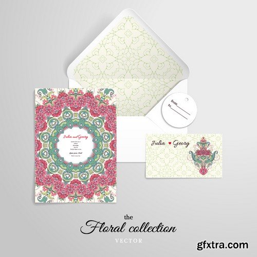 Stock Vectors - Wedding Invitation 2, 25xEPS