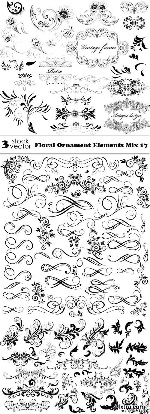 Vectors - Floral Ornament Elements Mix 17