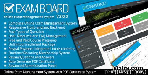 CodeCanyon - Exam Board v3.0.0 - Online Exam Management System » GFxtra