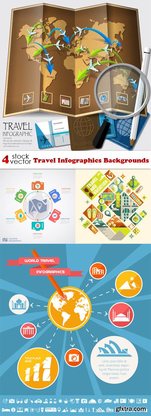 Vectors - Travel Infographics Backgrounds