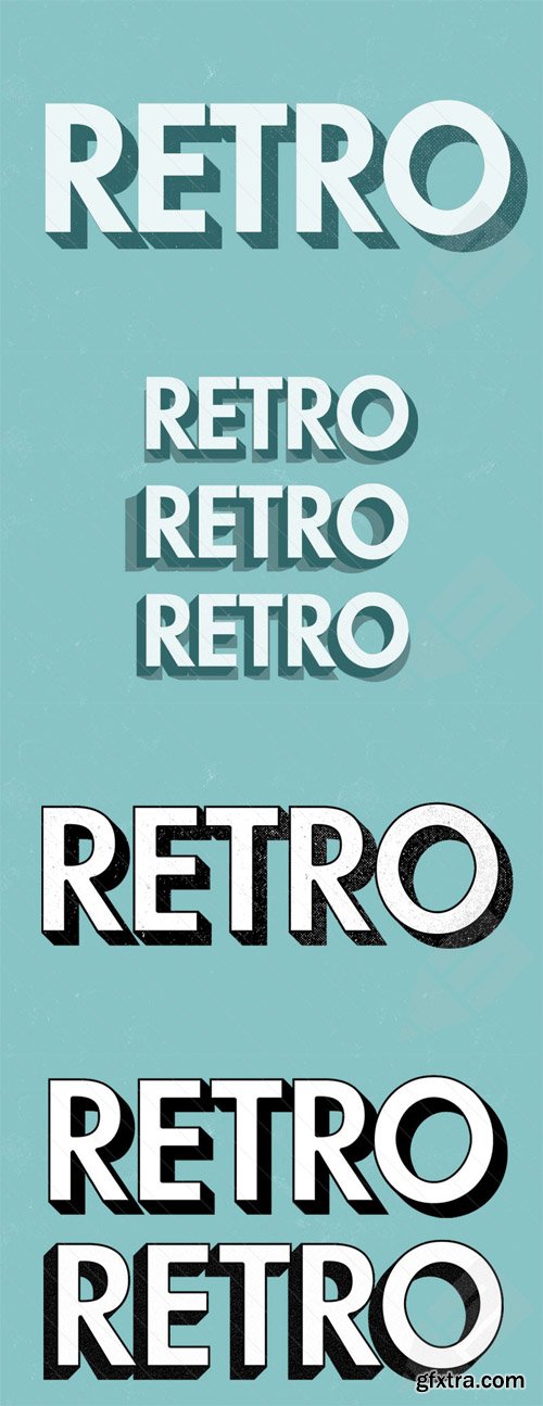 3D Retro Text Effect Actions