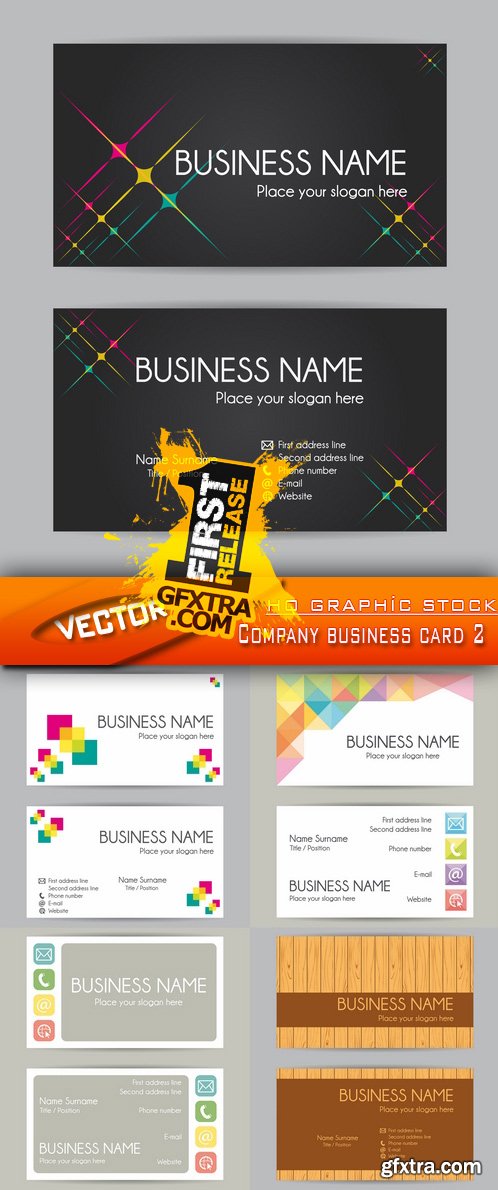 Stock Vector - Company business card 2