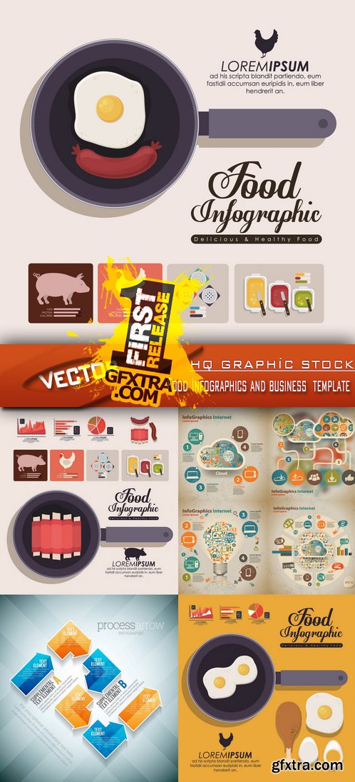 Stock Vector - Food Infographics and business template