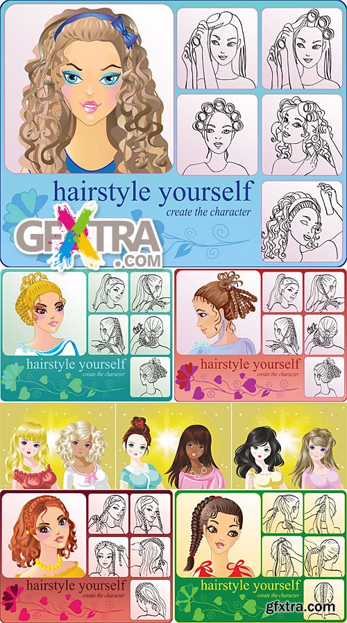 Creating girl hairstyle