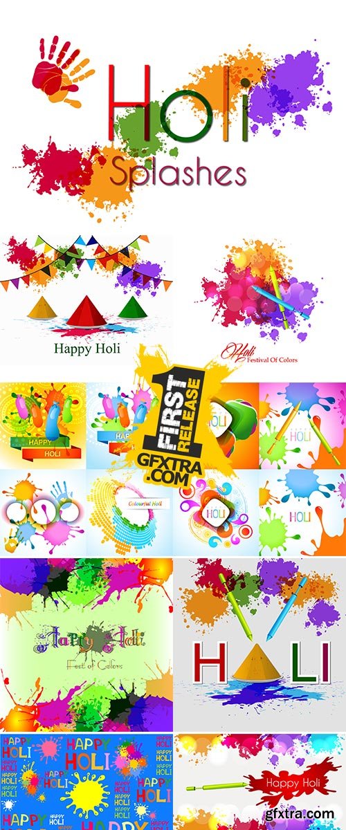 Stock: Happy holi, vector