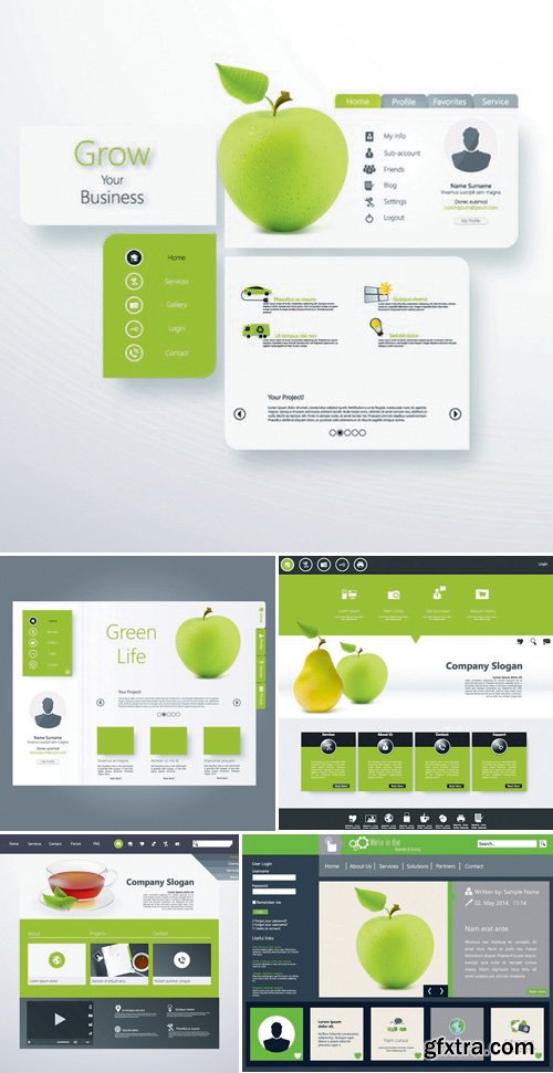 Stock Vectors - Website Template 11