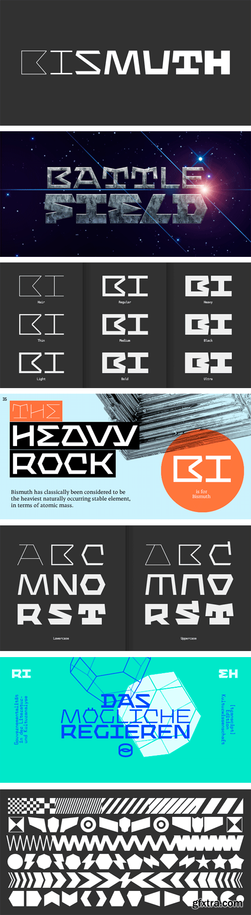 Bismuth Font Family - 10 Fonts $90