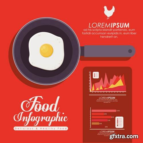 Stock Vector - Food Infographic Sets, 25EPS