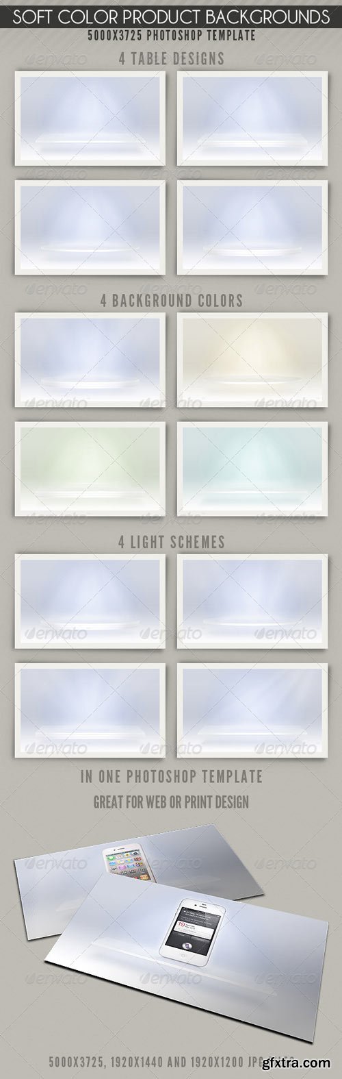 GraphicRiver - Soft Color Product Backgrounds