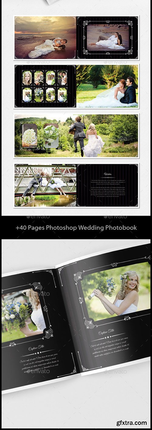 GraphicRiver 40 Pages Photoshop Wedding Photobook Template 8661523