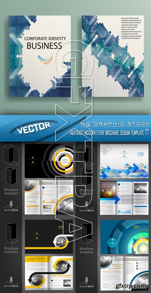 Stock Vector - Abstract modern flyer brochure design template 77