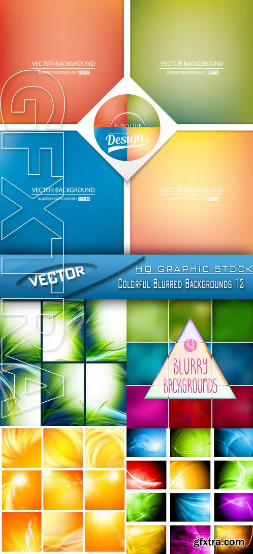 Stock Vector - Colorful Blurred Backgrounds 12