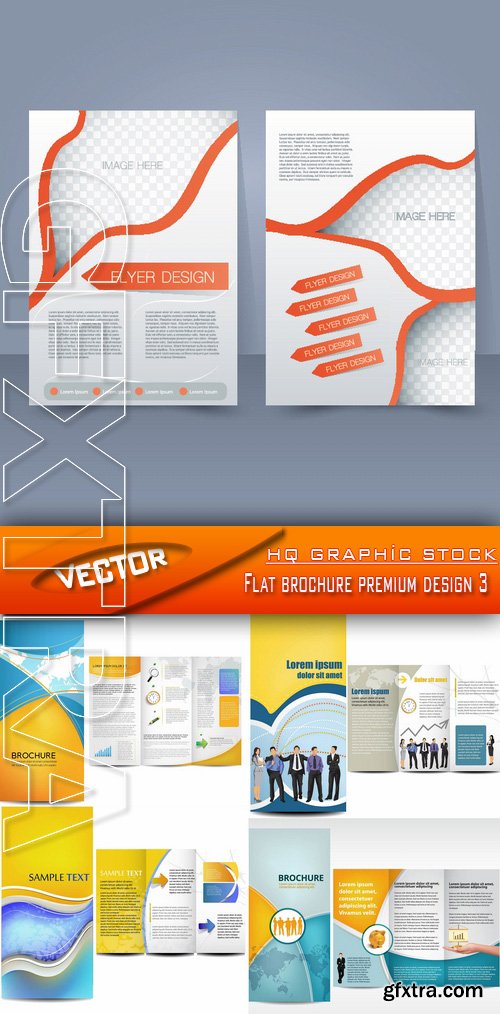 Stock Vector - Flat brochure premium design 3