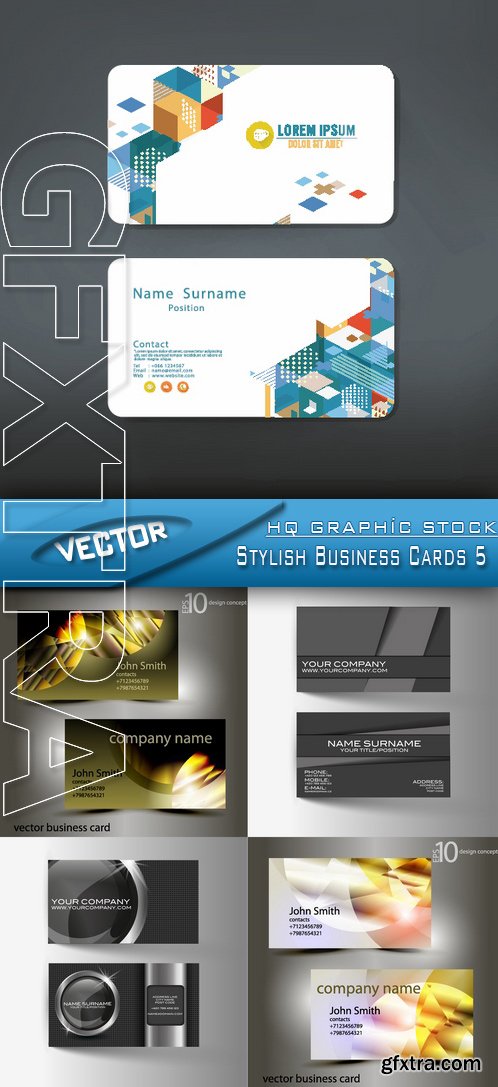 Stock Vector - Stylish Business Cards 5