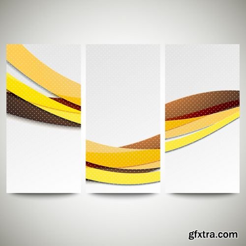 Abstract Flyers Set, Wave Vector Design