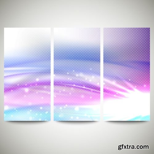 Abstract Flyers Set, Wave Vector Design