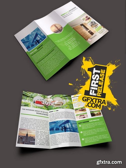 Interior Trifold Brochure Template - CM 212830