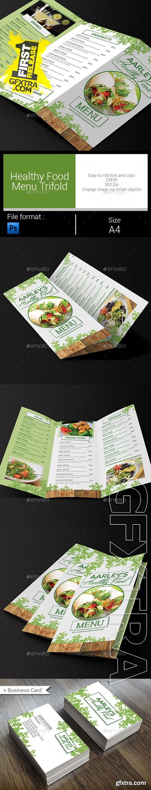 GraphicRiver - Healthy Food Menu Trifold 10311054