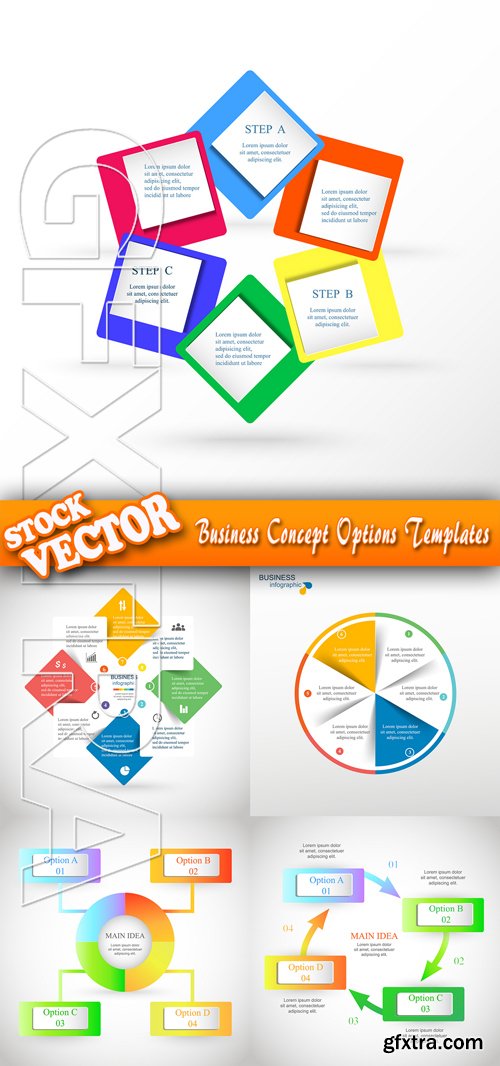 Stock Vector - Business Concept Options Templates