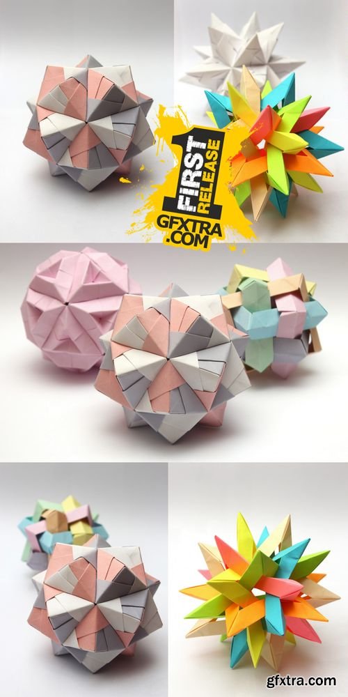 Stock Photos - Colorful Modular Origami Ball