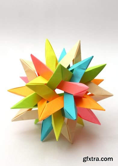 Stock Photos - Colorful Modular Origami Ball