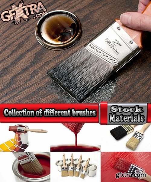 Collection of different brushes and paint brushes for painting construction 25 HQ Jpeg