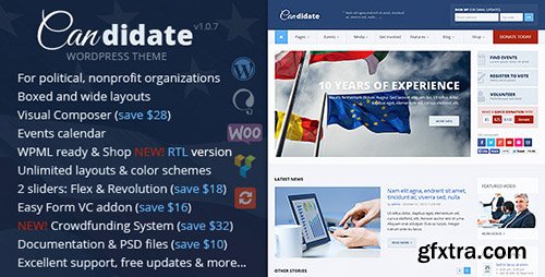 ThemeForest - Candidate v1.0.7 - Political/Nonprofit Wordpress Theme