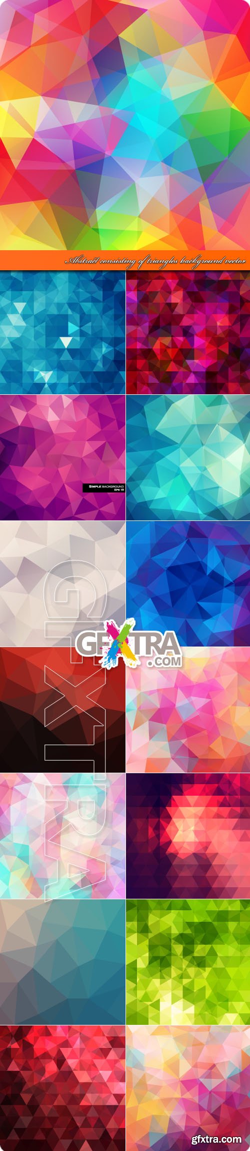 Abstract consisting of triangles background vector