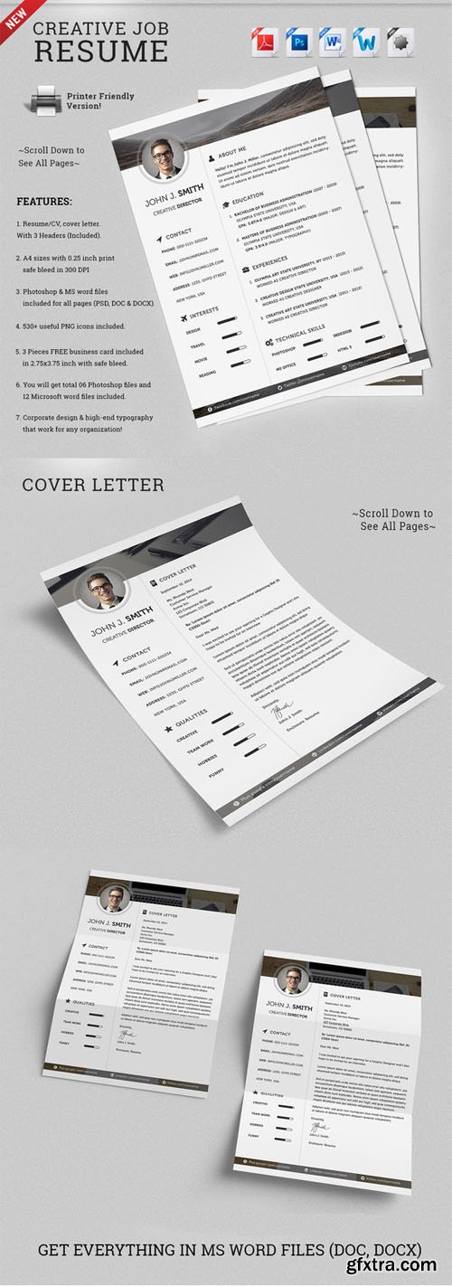 Creative Job Resume CV Template - CM 138745