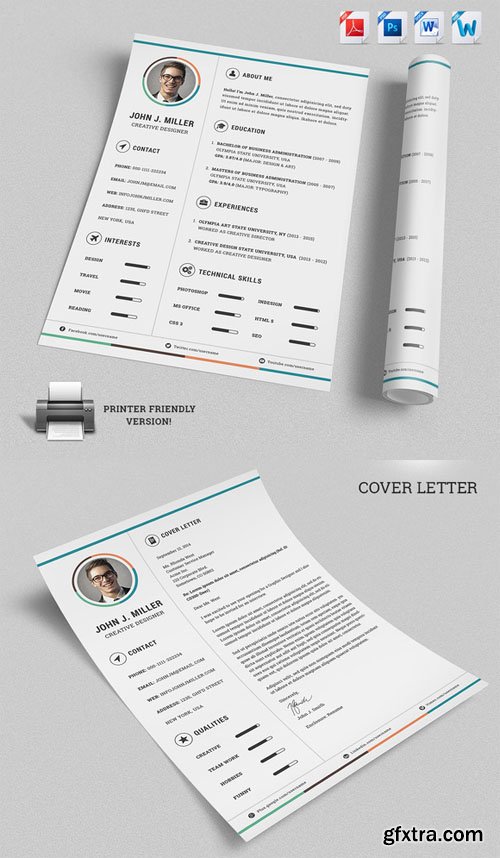 Minimal Job Resume CV Template - CM 138241