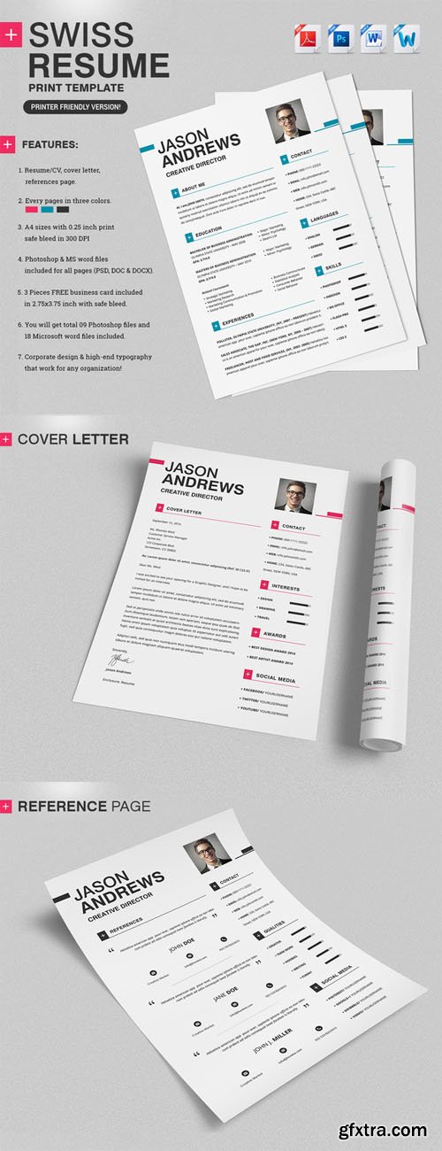 Swiss Resume CV - CM 137780