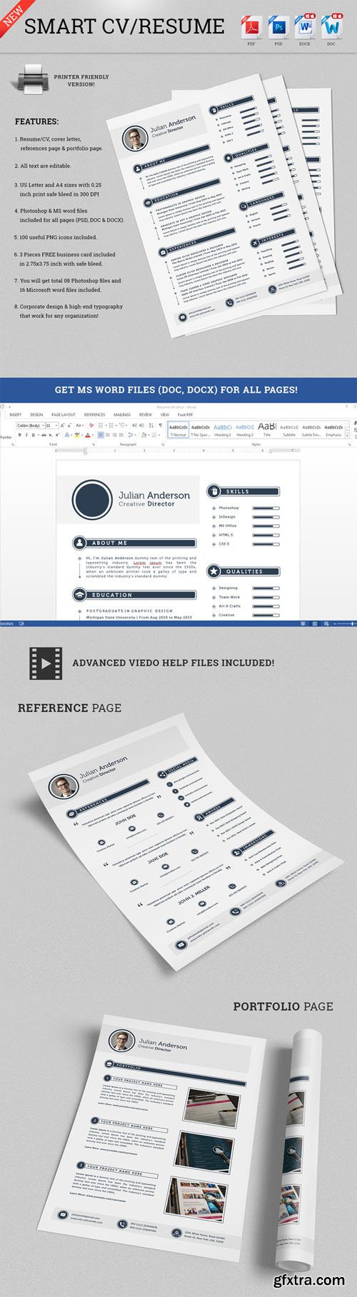 The Smart CV Resume Set Template - CM 141594