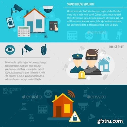 GraphicRiver - Home Security Banner Set