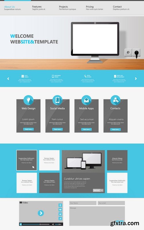 Stock Vectors - Website template 24, 25xEPS